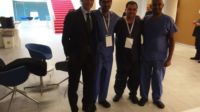 Milano, Italy with Manish Chand, Antonioni Spinelli and Jananidra Warsu for TaTME word pioneer of colorectal surgery November 2017