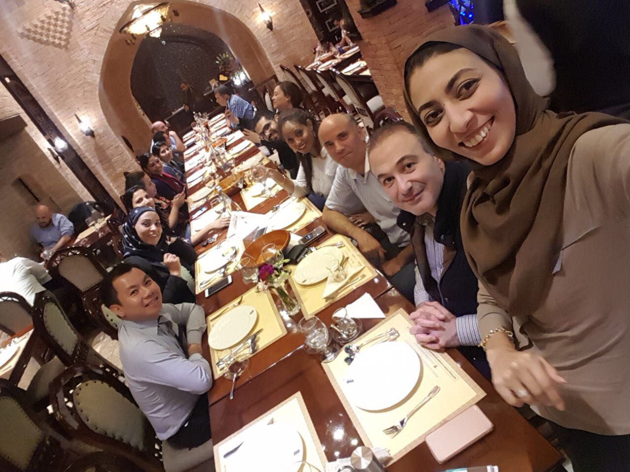 Alzahra oncology team at Samad Aliraqi on night out November 2017