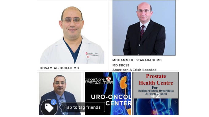 The urology oncology group in alzahra cancer center dubai Housam alkudah, moh Istarabadi, Thamer alkassab
