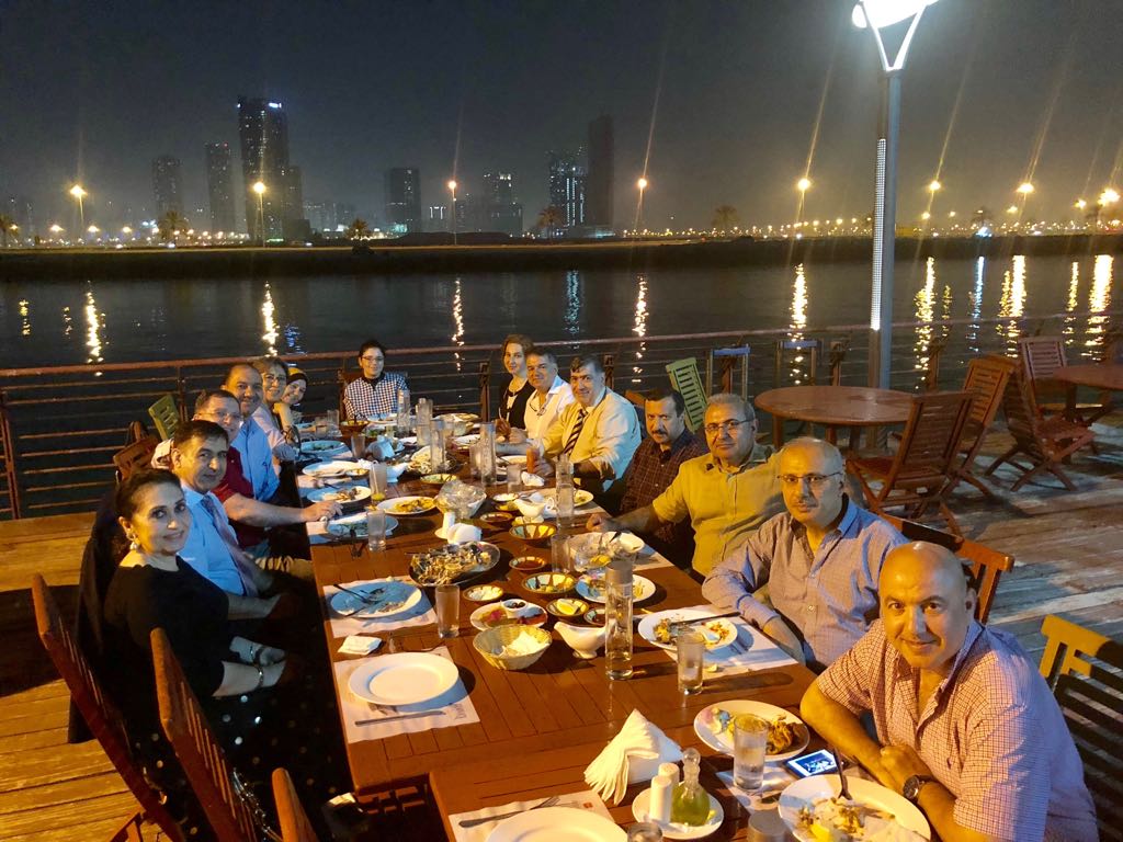 Mini reunion with BC 1985 team if the honorable doctors in UAE with Ahmed Talib and Ali Jawad & Batool Yassin March 2018