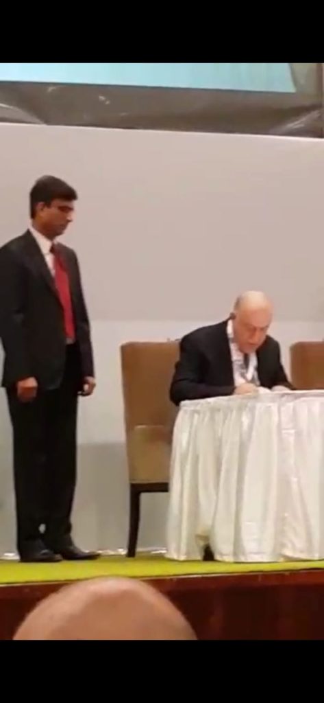 The agreement of joint venture of HCG and Dr Rafiaa from Andalusia oncology center Baghdad April 2018