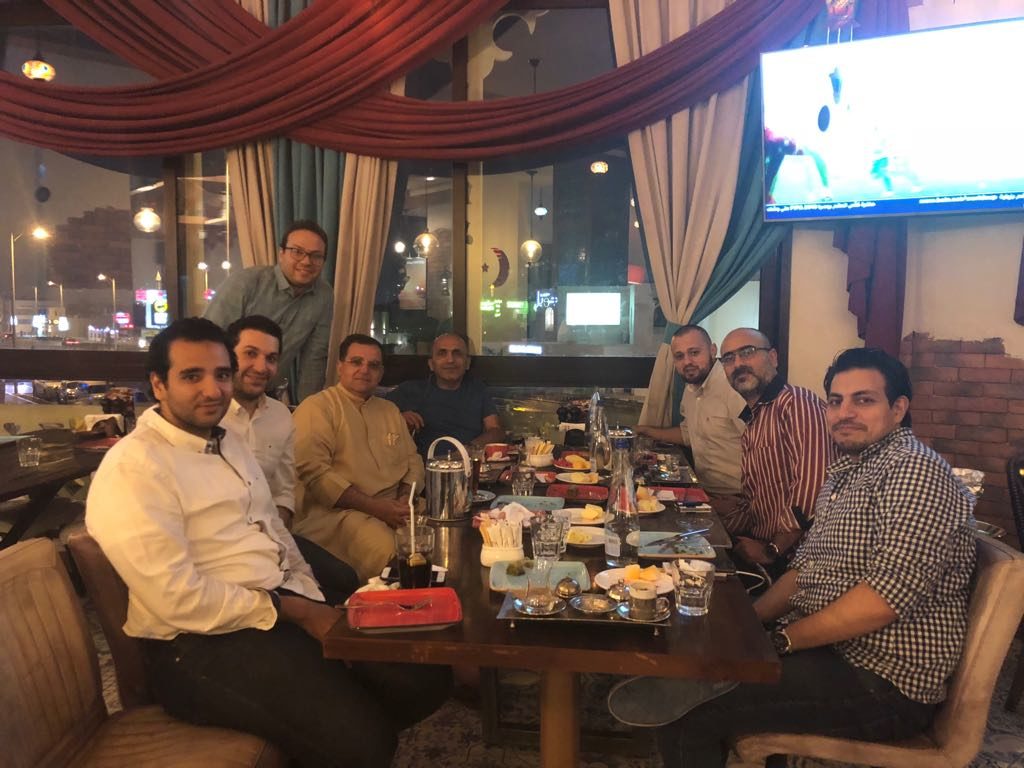 iftar party with the team of alzahra cancer center, Dubai Having Sadir Alrawi, Tamer Madi, Ahmed Samir, Ziad Hassan in Bosphorus in Dubai, May 2018