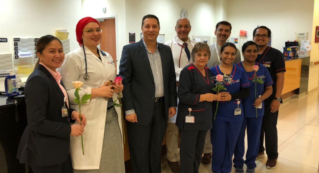 Eid iftar in Alzahra oncology &GI centers Alzahra oncology floor With CEO and HR Chair Sadir Alrawi MD June 2018