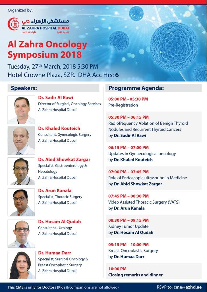 Al Zahra Oncology Symposium 2018