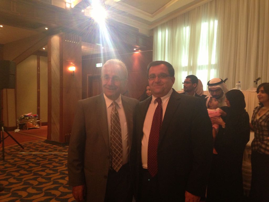With professor Naji Abu Murad chair of surgery Vanderbilt, Tennessee in his visit to Alain, UAE September 2014