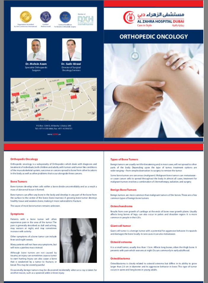 Soft tissue & bonny sarcoma and tumors of extremities in alzahra cancer center, dubai
