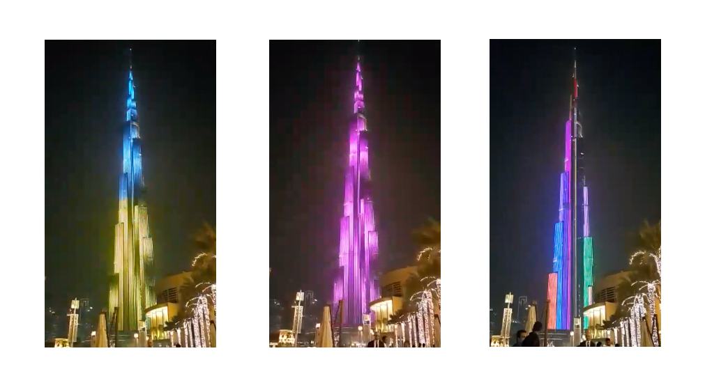 Burjeel Khalifa during pink Caravan