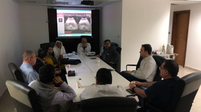 Combined tumor board with ACDS Abu Dhabi discussing difficult onvology cases, February 2018