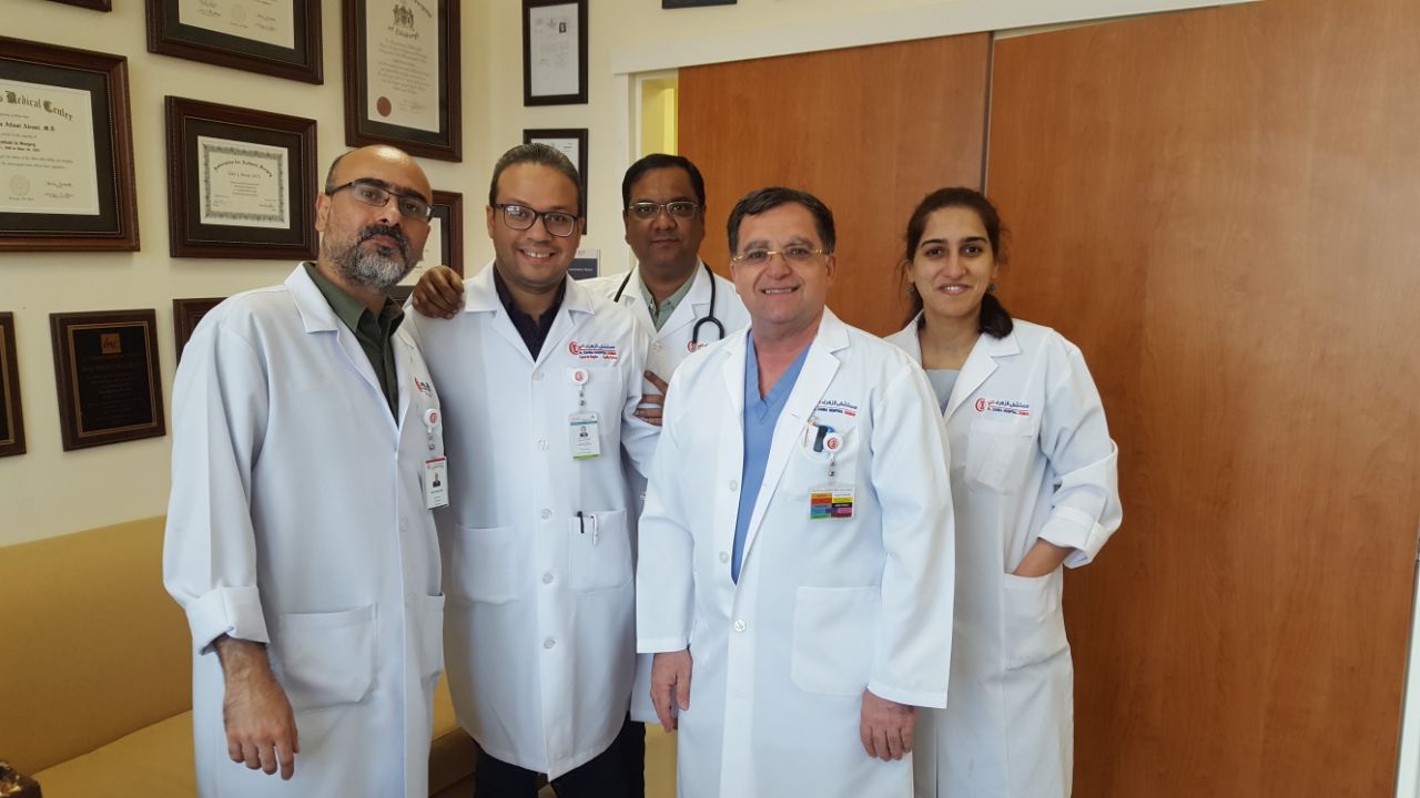 Alzahra oncology team and surgical department leadership Dubai UAE April 2018