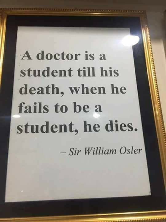 To be a doctor is to be a student 👩‍🎓, February 2018