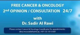 Free second opinion in Alzahra cancer center with special care.