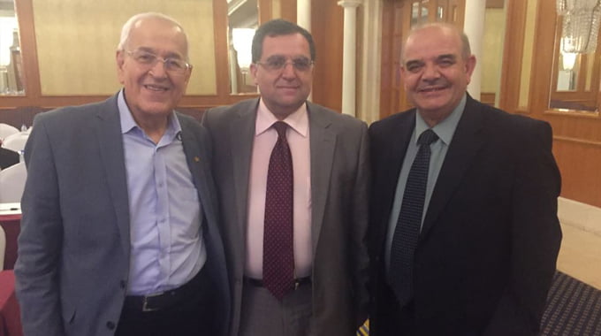 Group photo with pioneers of oncology in Oncology Conference Dubai , November 2017.