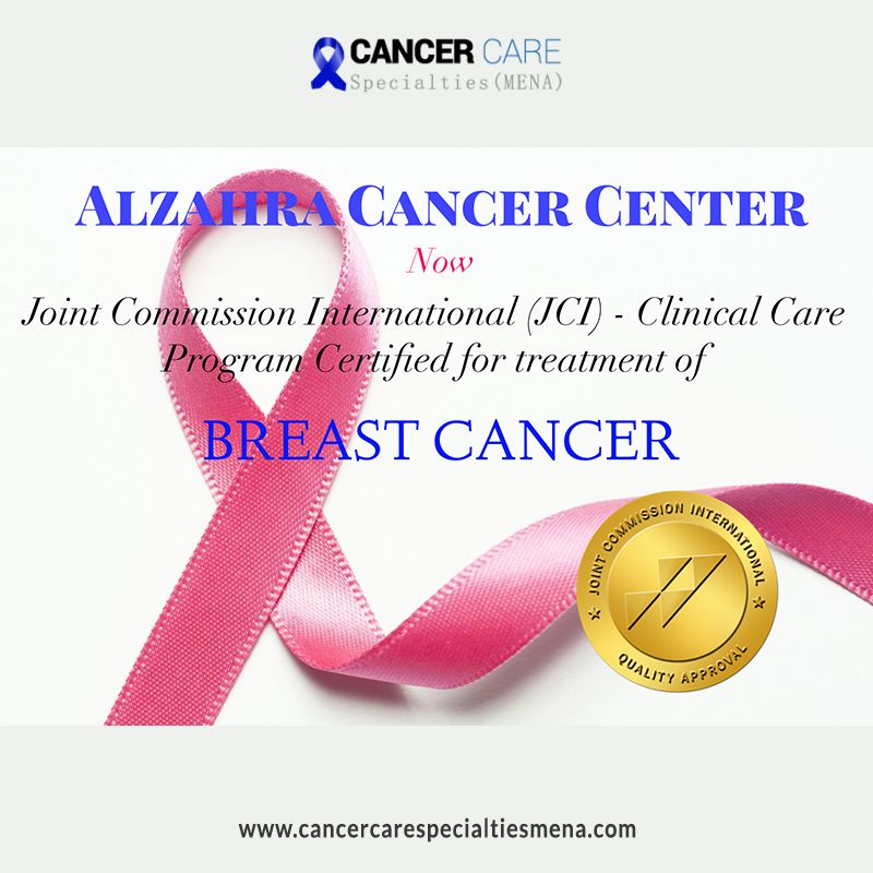 Alzahra Oncology Center just got JCI certification in Breast Oncology.