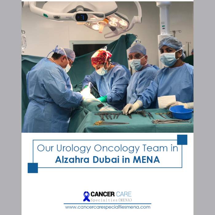 Our Urology Oncology team in Alzahra Dubai in MENA