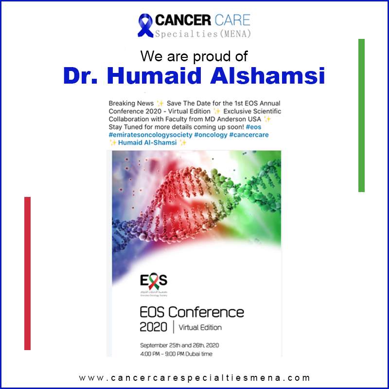We are proud of Dr. Humaid Alshamsi