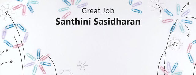 Thanks ? Santhini Sasidharan