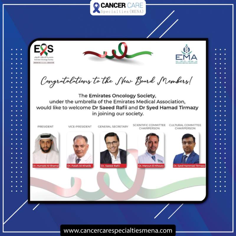 Congratulations to the new board members of the Emirates Oncology Society.