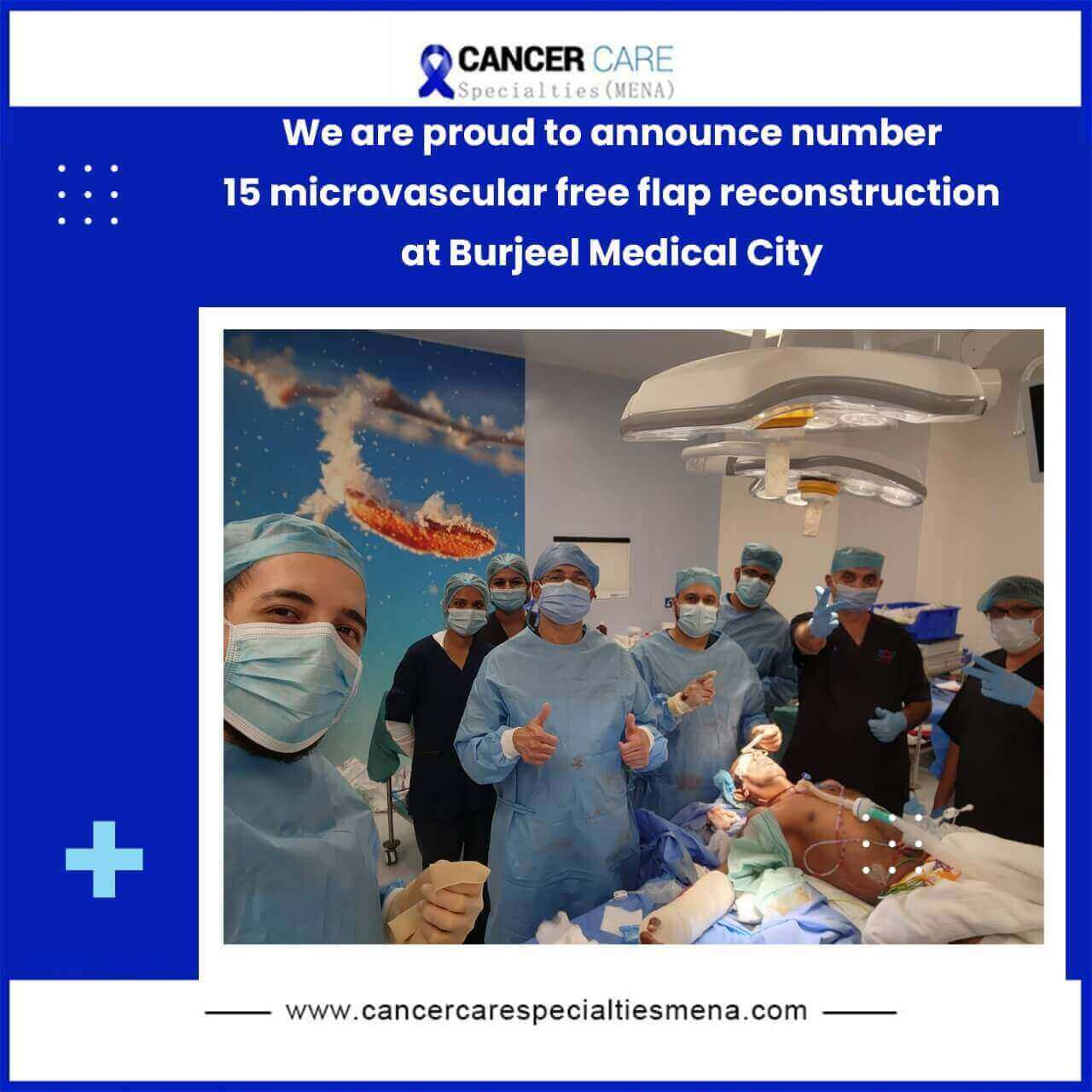 We are proud to announce number 15 microvascular free flap reconstruction at Burjeel Medical City