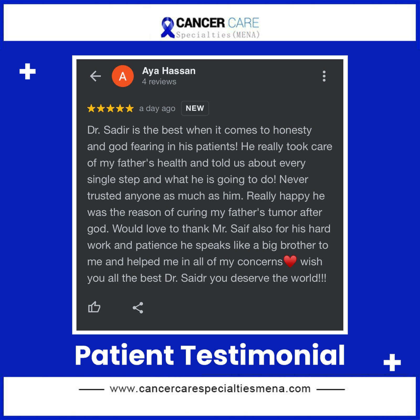 Patient testimonial