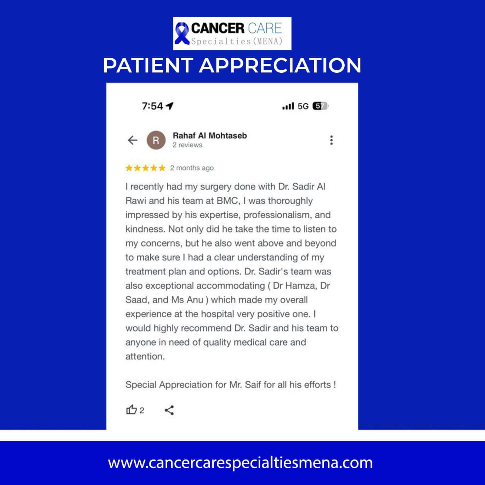 Patient appreciation